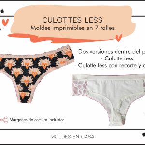 Pack Molderia Culotte less (dos versiones)