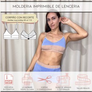 Molderia imprimible Corpiño con recorte