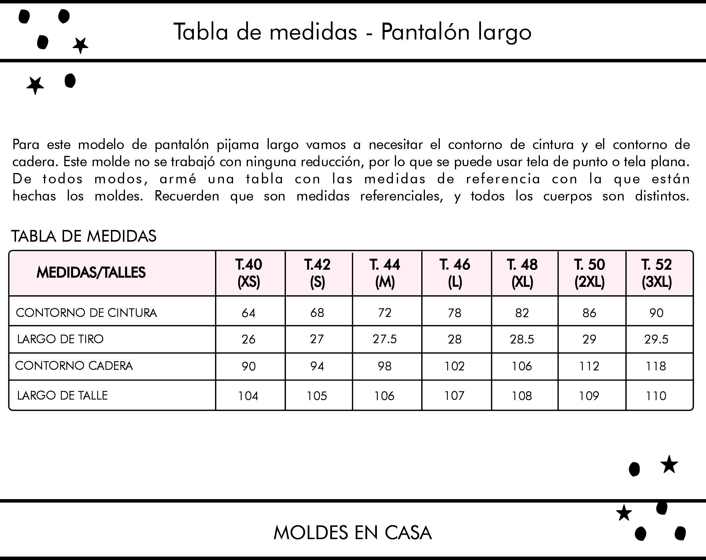 Molderia imprimible Pantalón pijama largo - Imagen 6