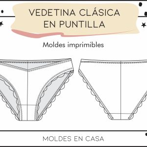 Molderia imprimible Vedetina Clásica en puntilla (Ambas curvas de talles)
