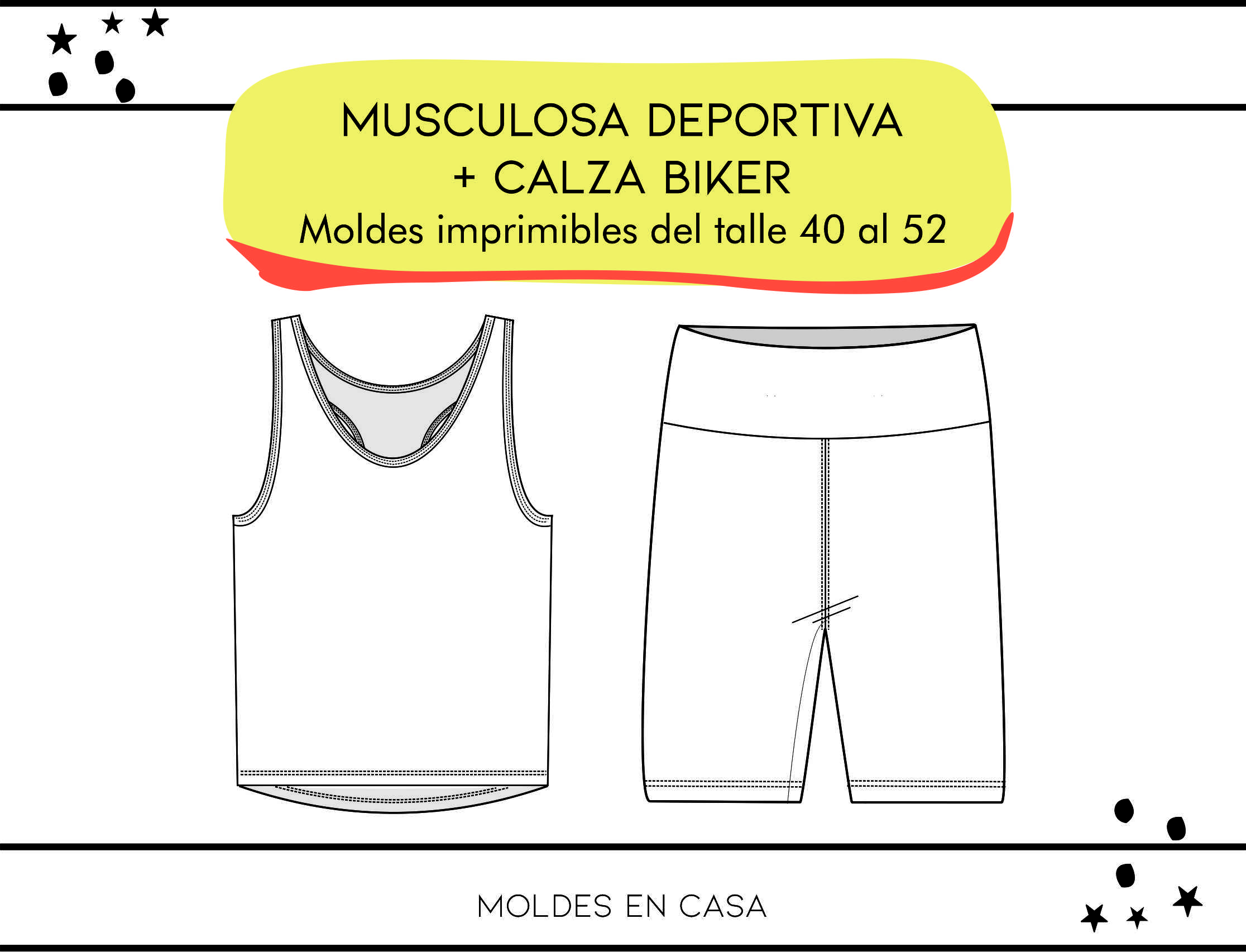 Conjunto Calza biker + Musculosa deportiva