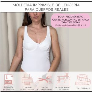 Molderia imprimibles Body con arco entero, corte horizontal en arco (taza de tres piezas)