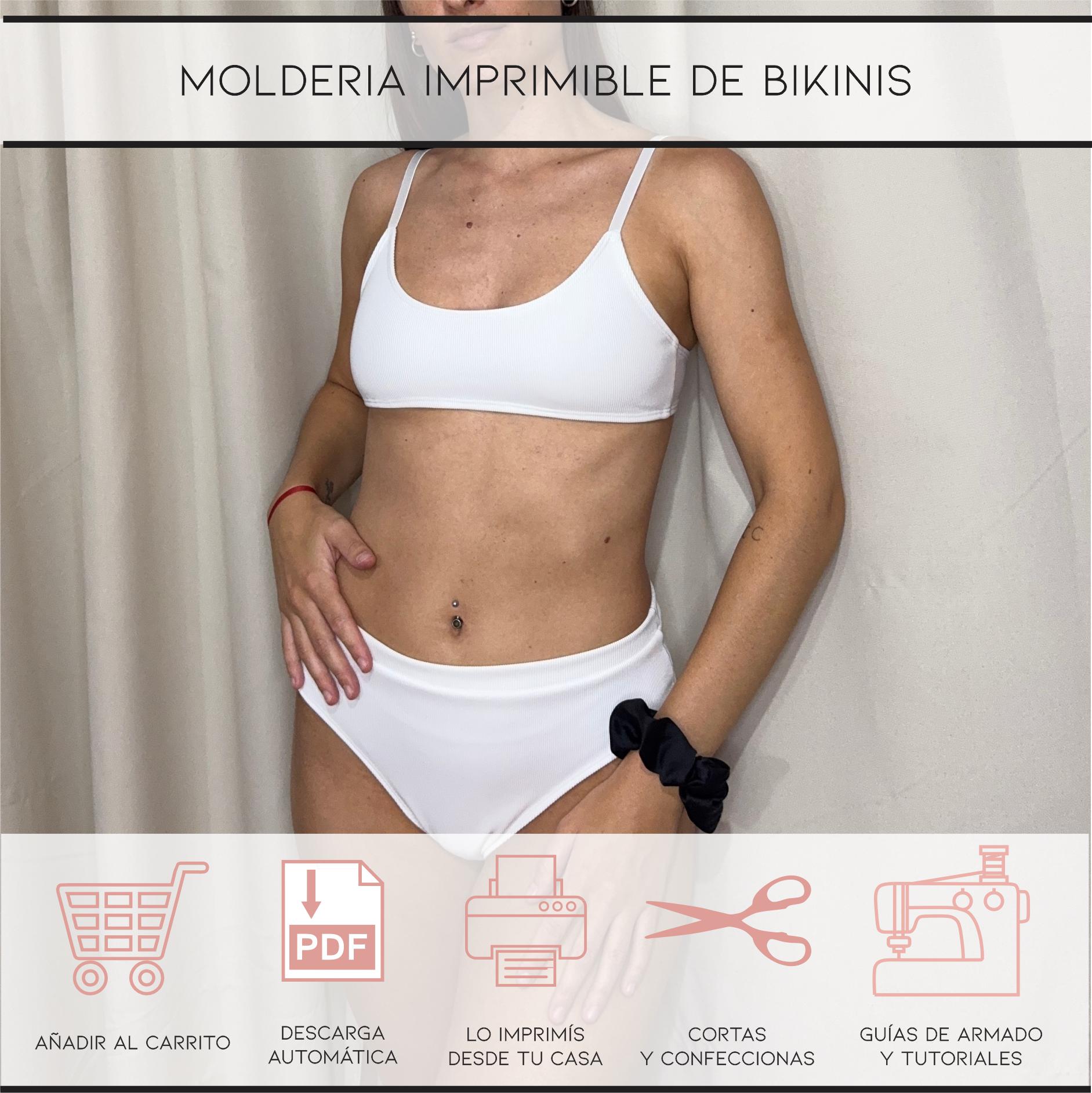 Conjunto Caribe Top + Bombacha con cintura Bikini