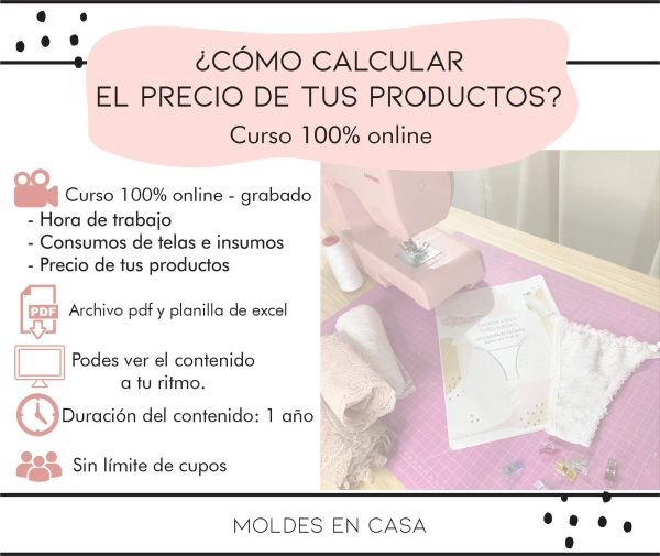 Curso online - ¿Cómo calcular el precio de tus productos?