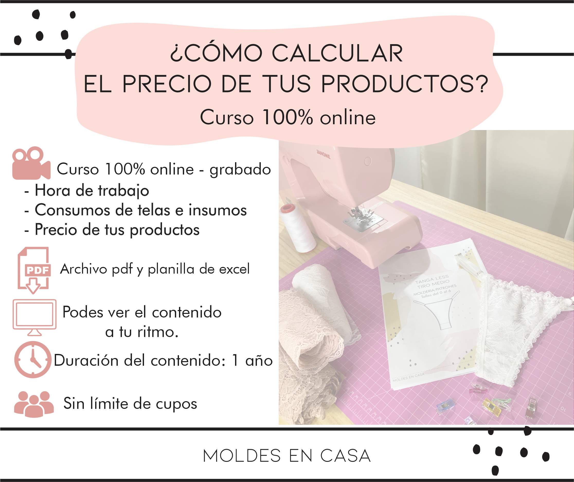 Curso online - ¿Cómo calcular el precio de tus productos?