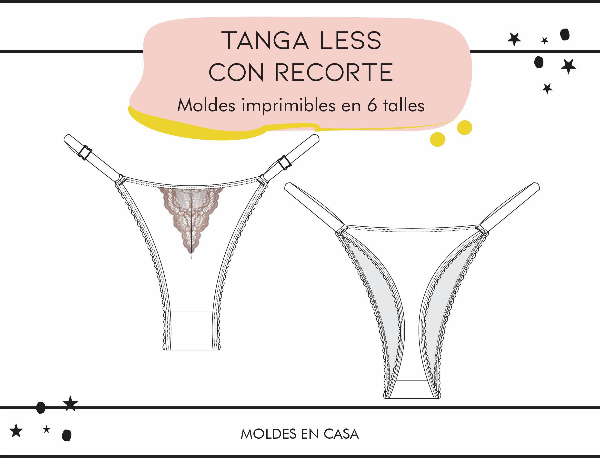 Molderia imprimible Conjunto con recorte de puntilla (tanga less) - Imagen 5