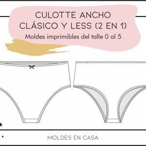 Pack Molderia Culotte ancho 2 en 1 (clásico y less)