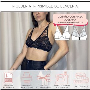 Molderia imprimible Corpiño con pinza Josefina