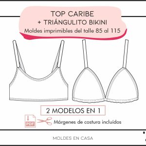 Combo Top Caribe + Triángulito bikini (2 en 1)