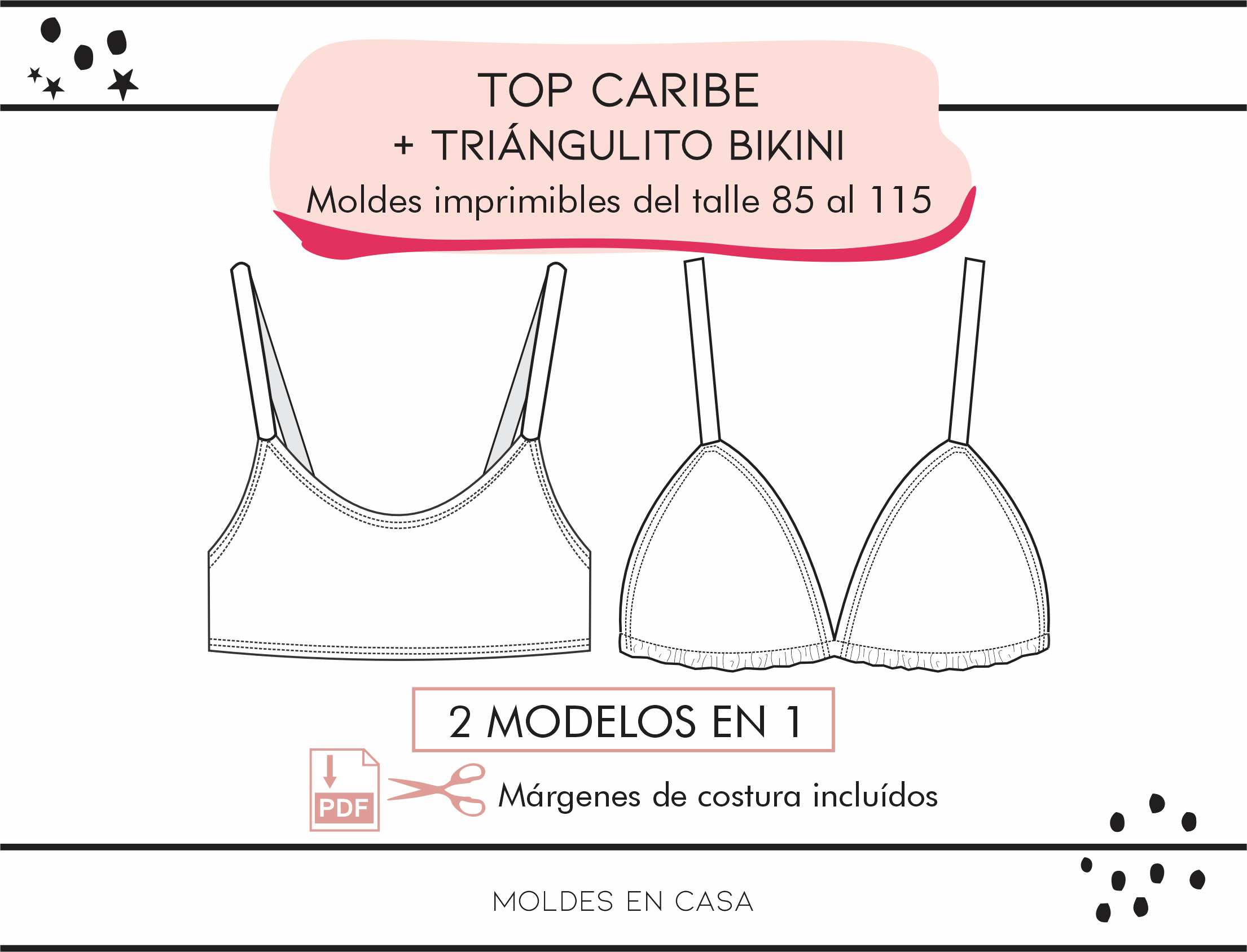 Combo Top Caribe + Triángulito bikini (2 en 1)